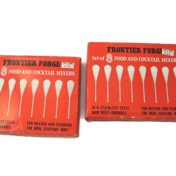 Vintage Frontier Forge Food and Cocktail Mixers Set Of 8 Food And Cocktail Mixer - Picture 1 of 7